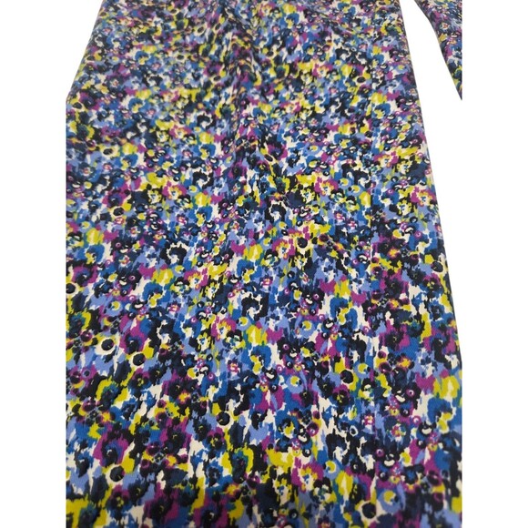 Ann Taylor Chelsea Crop Mid Rise Pants Women's 8 Purple Green Side Zip H19.1 - Picture 4 of 11